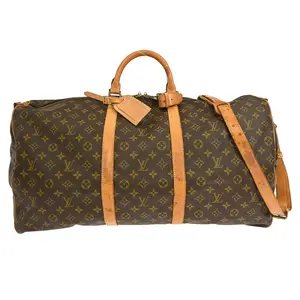 Pre-owned Louis Vuitton Canvas Travel Bags MONOGRAM KEEPALL BANDOULIERE 60 DUFFLE bag