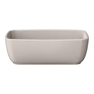 8.75x4.75 Inch Porcini Taupe Stoneware Loaf Pan, Oven-Safe Baker for Artisan Bread Baking
