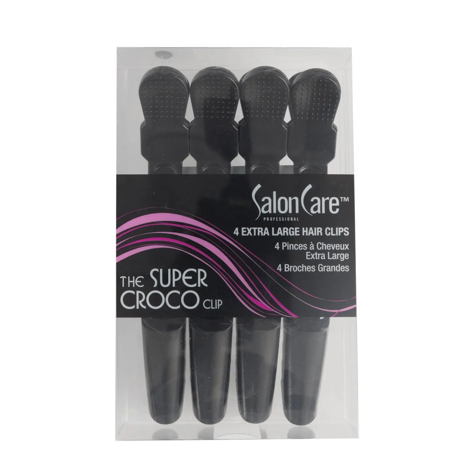 Salon Care Black Super Croco Clips, Jumbo Size, Hair Sectioning Clips Salon Care Black Super Croco Clips, Jumbo Size, Hair Sectioning Clips