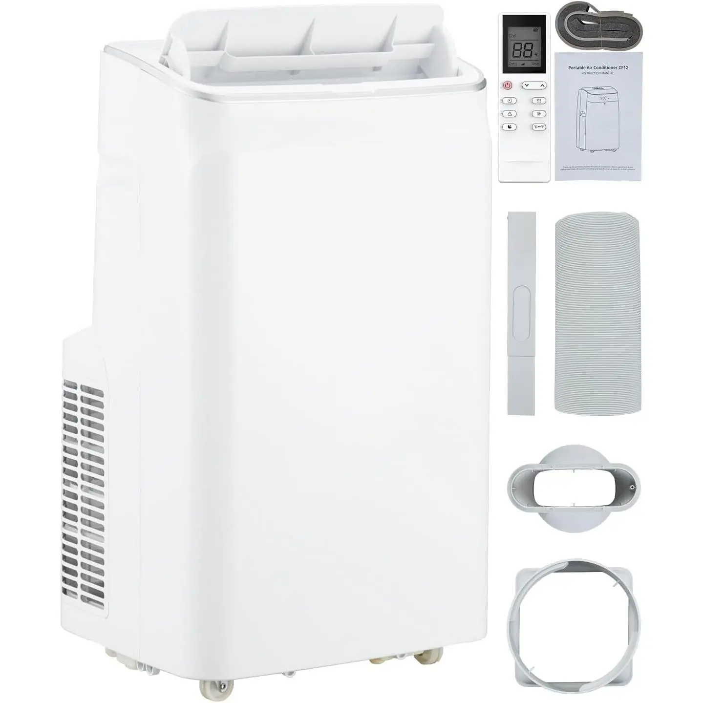 Garvee 3-in-1 12,000 BTU Portable Air Conditioner, Functions as Cooling, Fan and Dehumidifier, Quiet Operation with Remote Control, Sleep Mode, 24H Timer & Installation Kit, Cools Rooms up to 750 Sq.Ft for Home, Bedroom, Office and Dorm
