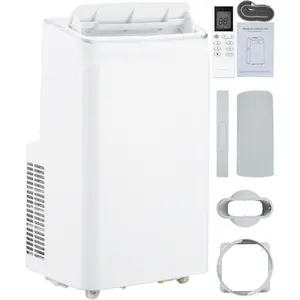 Garvee 3-in-1 12,000 BTU Portable Air Conditioner, Functions as Cooling, Fan and Dehumidifier, Quiet Operation with Remote Control, Sleep Mode, 24H Timer & Installation Kit, Cools Rooms up to 750 Sq.Ft for Home, Bedroom, Office and Dorm