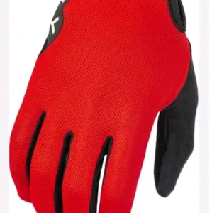 Large Size Red and Black Gloves with Black Pockets and Red Fingers