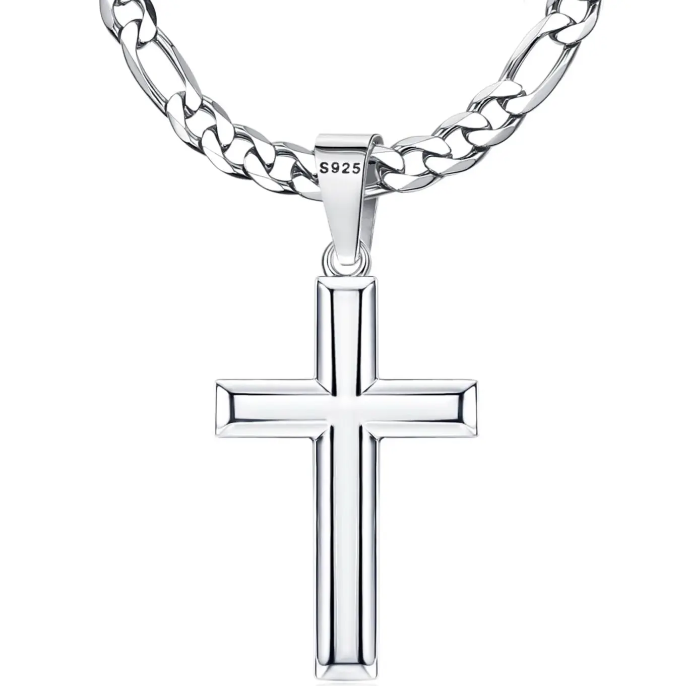 Figaro Chain - Big Bevel Edge Cross