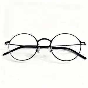 FIANPOR Ultralight Pure Titanium Round Frame Glasses