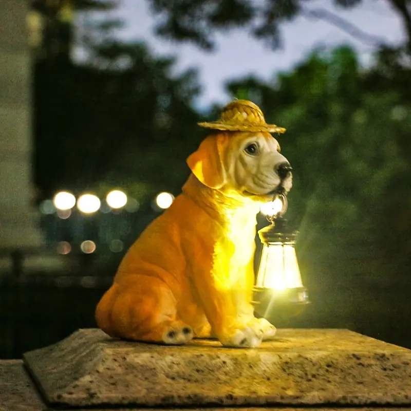 [Outdoor Solar Labrador Dog Lights] Labrador Dog Solar Lights Outdoor Courtyard Lights Outdoor Ornaments Pet Landscape Lights Water Garden Creative Decorative Ornaments Lamp