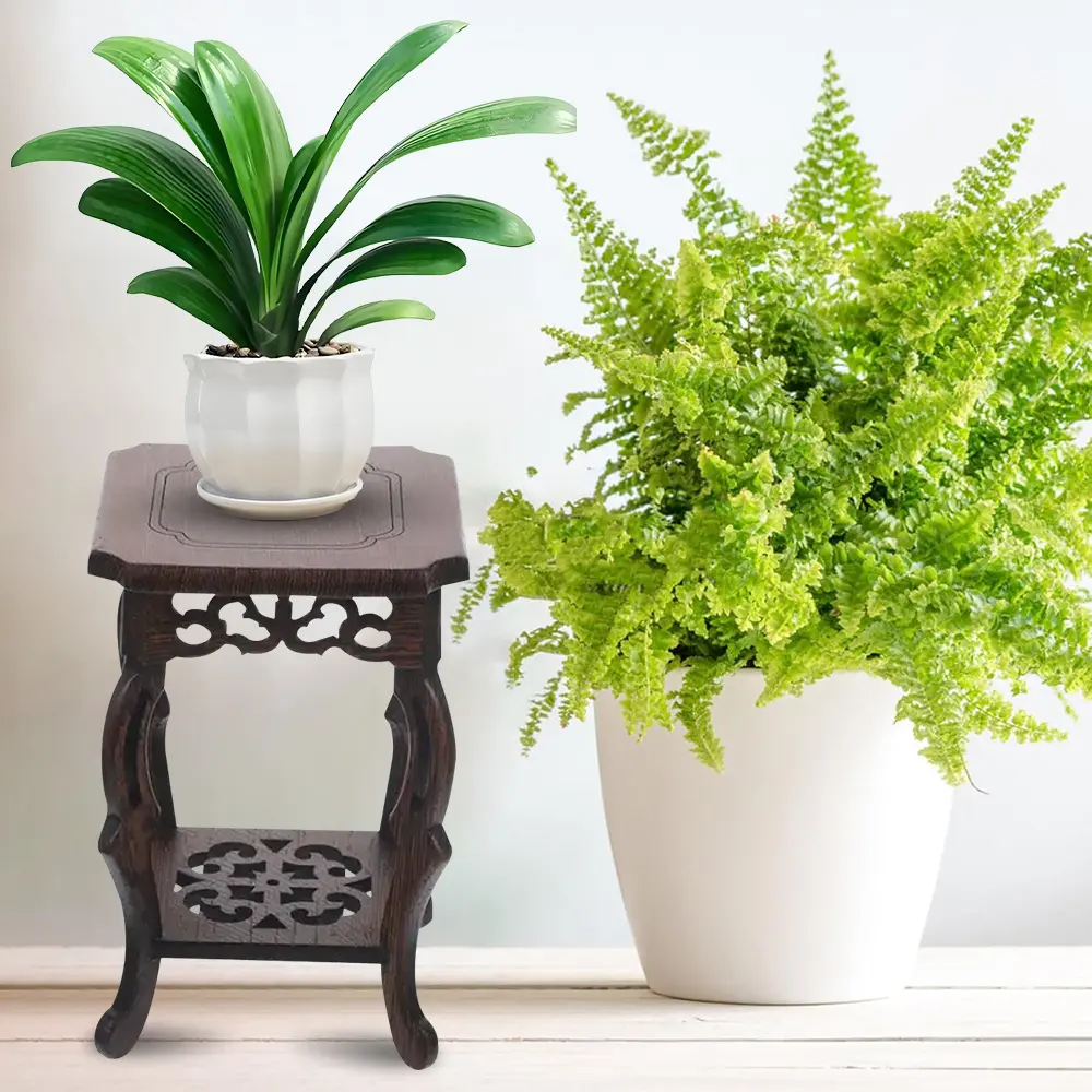 Mini Hardwood Chicken Wing Display Stand - Compact 12.588cm Anti-Tipping Pedestal Riser, Multi-Use for Coffee Table, Tabletop Indoor Jade, Vase, Home Decor Ornaments