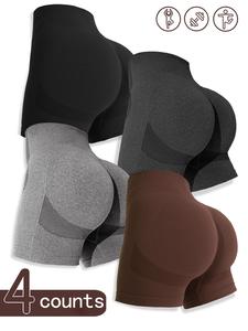 women's multicolor solid high waist athletic sports shorts, seamless high stretch comfort tummy control gym workout yoga shorts, gym shorts, ladies sportswear clothing, athletic shorts, gym leggings, shorts for women, workout clothes women