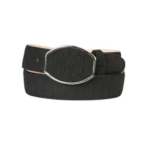 Men’s Western Belt El General Imitation Python Print - Black