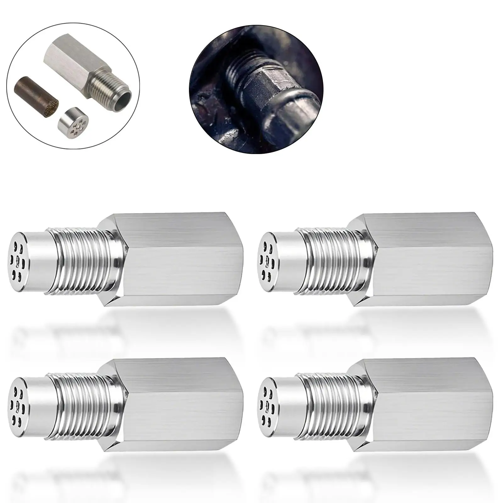 M18x1.5 58MM O2 Sensor Mini Catalytic Converter, Spacer Adapter, Universal Oxygen Sensor Adapter, Car Engine Light Failure Decoder