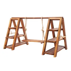 3 Tier Rustic Wood Dessert Stand Solid Wood Cake Stand Centerpiece for Wedding Birthday Party Baby Shower Displaying Cupcakes Fruits Candies