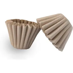 1-4 Cup Basket Coffee Filters, Brown Biodegradable Basket Filters Paper Unbleached for  Office Use,coffee filter , 50 Count