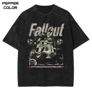 Fallout New Vegas Fallout Distressed Character Portrait T-Shirt, Fallout Merch, Fallout Shirt, Unisex Streetwear Tee, cotton crewneck shirt, Vintage Fallout Gifts