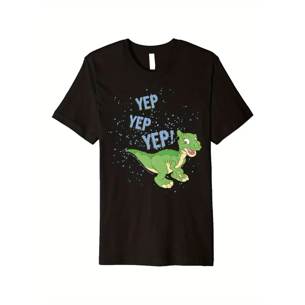 Womens Cute Dinosaur Graphic Tee Cotton Short Sleeve Crewneck Shirt Funny Yep Yep Yep Print Soft Casual Summer Top For Everyday Streetwear Travel And Weekend Outfits