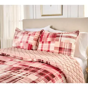 Home Reflections Plush rev Sherpa Comforter-Full