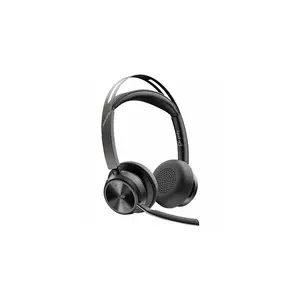 Poly Voyager Focus 2 Microsoft Teams Certified USBC-C Headset + USB-C/A Adapter TAA - Microsoft Teams Certification - Google Assistant, Siri - Stereo - USB Type C - Wired/Wireless - Bluetooth - 298.6