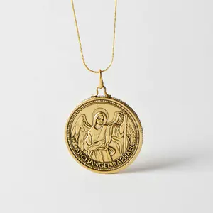 Mother Mary & Archangel Raphael Healing Chain Necklace