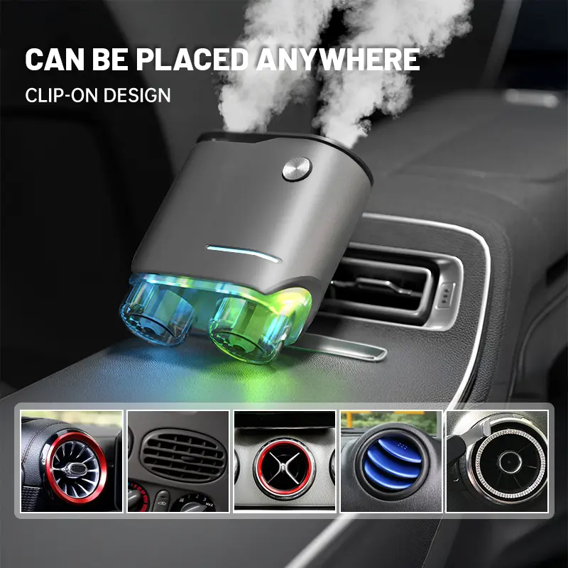 New Car Air Freshener Diffuser - 20pcs Scented Fragrance Essential Oil, Dual Sprayer Car Aroma Diffuser, Car Accessories Luxury Gift Set New Car Air Freshener Diffuser - 20pcs Scented Fragrance Essential Oil, Dual Sprayer Car Aroma Diffuser, Car Accessories Luxury Gift Set