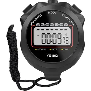 Stopwatch Timer, Single Lap Split Digital Stop Watch for   Coaches Swimming Running, Black