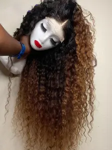 Fashion Ultra Soft 26 Inch Lace Front Wig, Natural Gradient Curly Hair, High Density 180%, Daily Use, All Seasons, Curly Wave Design