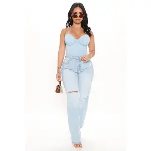 90's Nostalgia Straight Leg Jeans - Light Blue Wash 90's Nostalgia Straight Leg Jeans - Light Blue Wash
