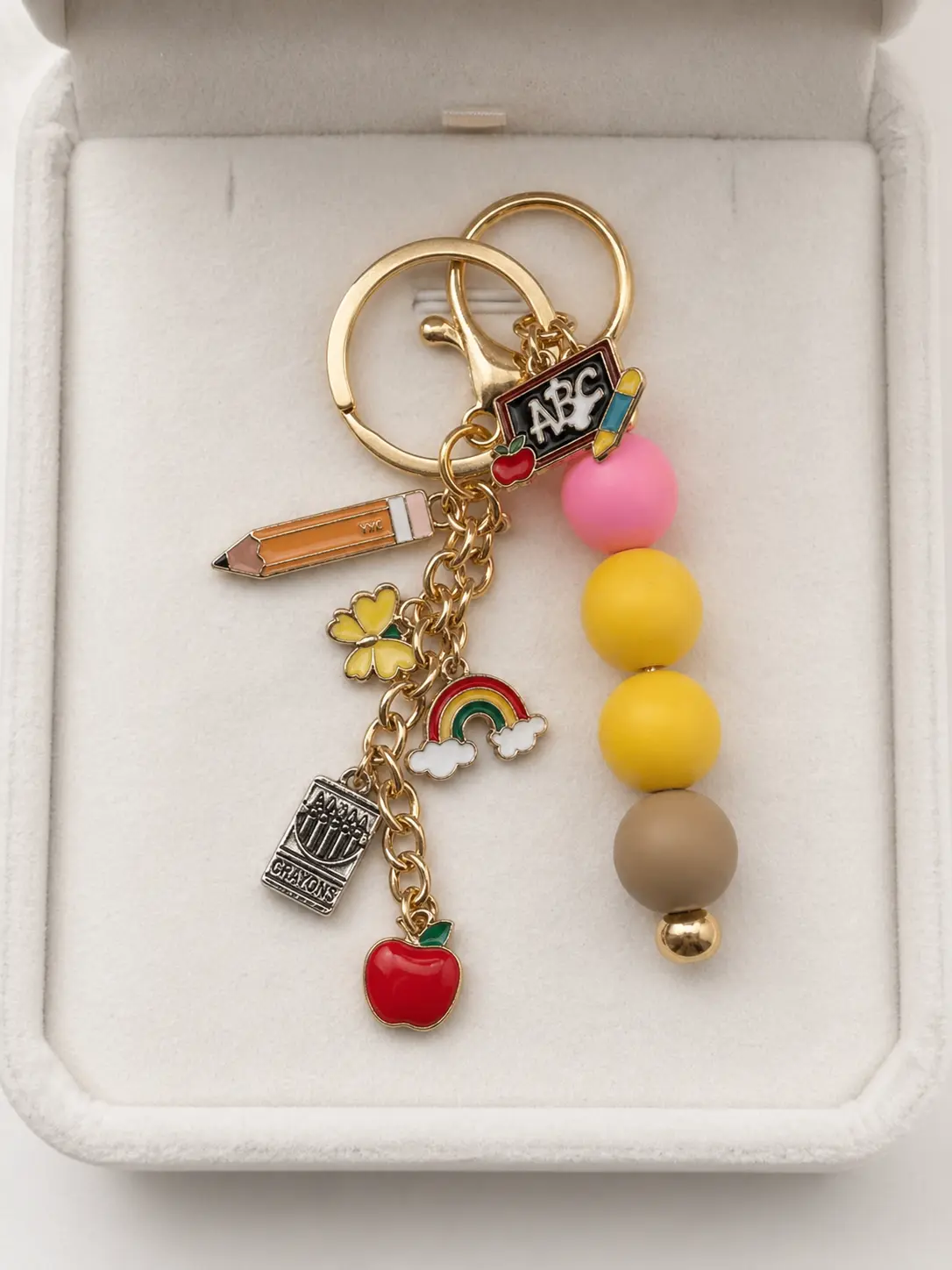 Teacher Pencil Charm | Handmade Teacher Appreciation Gift | Backpack Bag Charm