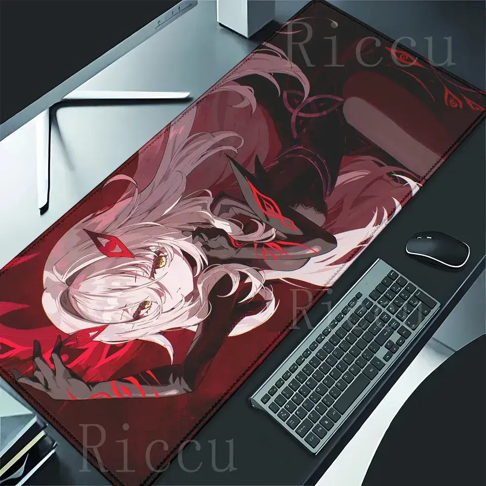 [Sale off up to 65%][Free Ship] HD Genshin Impact Ronova Mouse Pad Anime Gaming Pad E-Sports PC peripherals Table Pads Backlit Rubber Desktop Mousepad Desk Mats