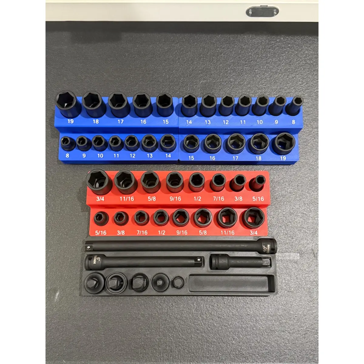 Harbor Freight Quinn 3/8&Quot; Master Impact Socket Set Organization Bins