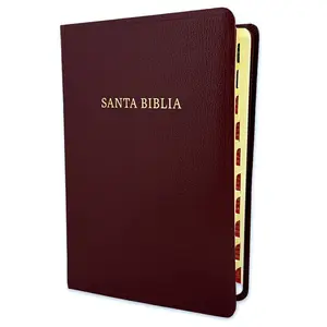 Bible in Spanish Large Font 12 Points Reina Valera 1960 imitation Leather Burgundy with Index