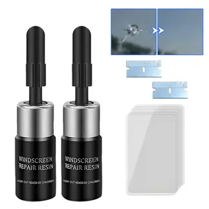 Windshield Repair Kit, 2026 Latest Car Windshield Crack Repair Kit, 2 Bottles Nano Glass Repair Liquid,Fix Bullseye & Star Cracks. All Crack Types Windshield Repair Kit