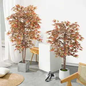 Artificial Maple Tree, 4ft/5ft Fake Maple Tree for Indoor Home Decoration, Acer Palmatum Maple Tree, Realistic Silk Maple Plant for Office and Living Room Decor