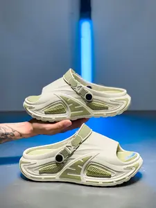 Summer Couples Colorblock Clogs, Casual Comfortable Breathable Clogs Flat Slippers,Fashionable Clogs for Indoor & Outdoor Wear,Thick Sole Sandals Slippers