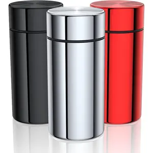 Portable Aluminum Storage Jar 3-Pack,Airtight Smell Proof Container, Metal Waterproof Small Bottle Multipurpose Container for Coffee & Teas, Herb Spices Container Screw-Top Lid Lock Odor