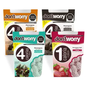 DON'T WORRY HEALTHY SNACKS | Light Meringues 4 PACK Orange, Strawberry, Chocolate and Mint | Gluten Free, Fat Free, Guilt Free | Keto Friendly, Sugar