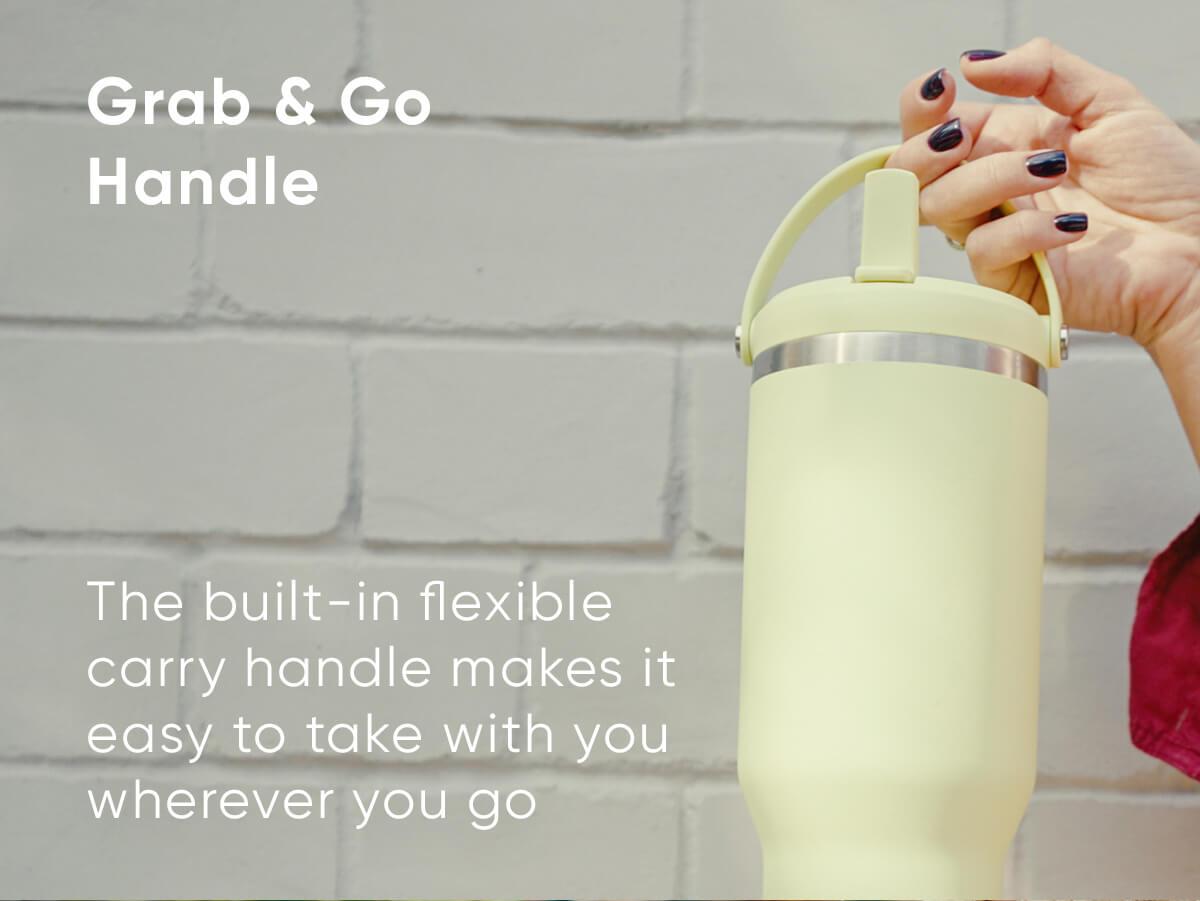 Nomad 40 oz Tumbler with Handle and Sip Lid, Leakproof Tumbler, Tumbler Lid Straw, Double Insulated Tumblers Stainless Steel