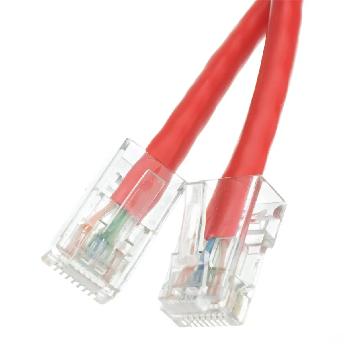 Cable Wholesale  Cat5e Red Ethernet Patch Cable & Bootless - 5 ft., Ethernet Cables, Network Cables