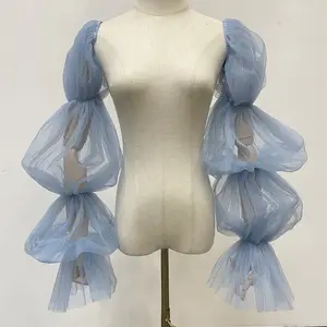 Blue Detachable Sleeves, Fairy Sleeves For Bride, Wedding Accessories, Bridal Separates, Long Sleeves, Dress Detachable Sleeves