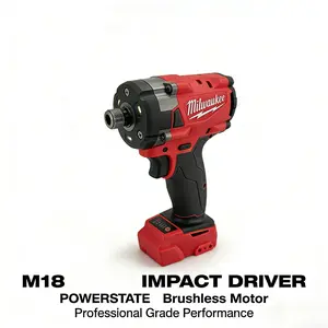 Milwaukee M18 FID3 18V  Brushless 1/4 Inch Hex Impact Driver for Construction and Cabinetry 300Nm High Torque with 4-Mode Drive Control Includes M18 REDLITHIUM Battery and Fast Charging Dock System