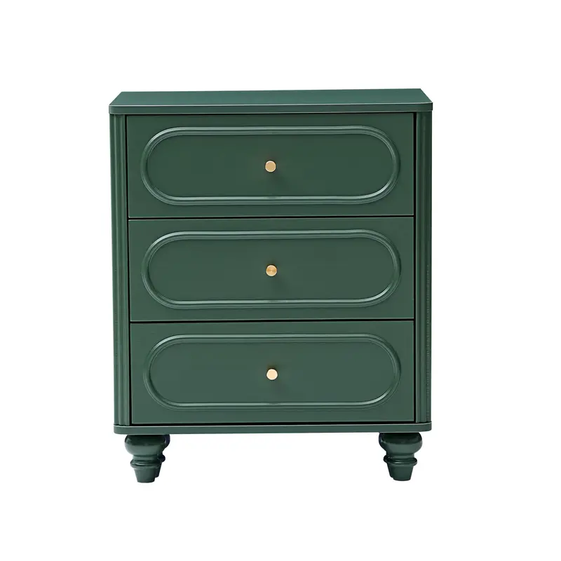 green emerald velvet dress Mid Century Sea Foam Blue Green Painted Dresser Brass Pulls – Designer  Unique Finds main image 1