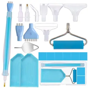 ZYNYXY 20PCS Diamond Art Pens Kits, Resin Diamond Painting Pen with Plastic Pen Tips and Roller Tips, More Comfortable and Faster, for Diamond Paintings Hobby (Blue)