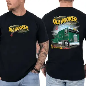 Big Rig Semi Graphic Design, Old Hooker Tow Truck T-Shirt,  BigRigTees Workwear Shirt, For Truck Drivers & Heavy Haul Operators, Gift for Diesel Mechanics & Towing Enthusiasts