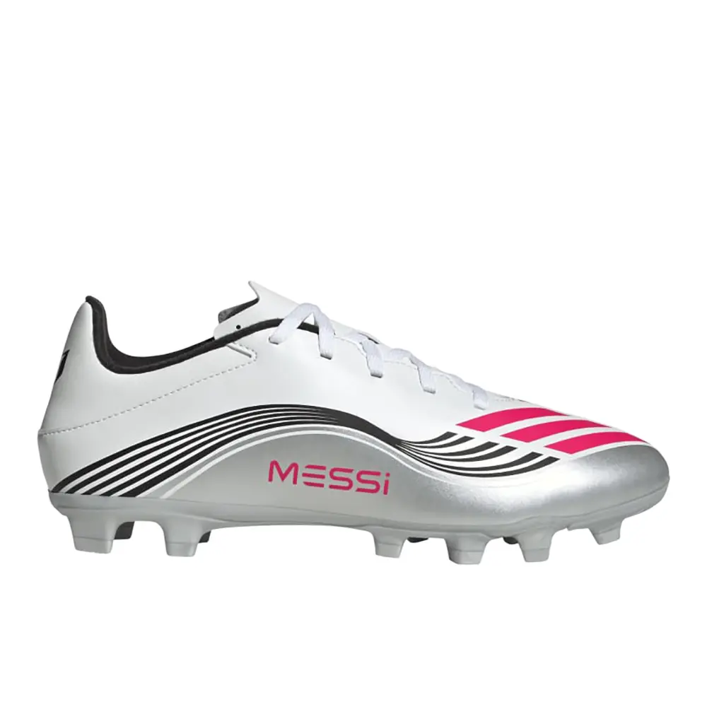 adidas Mens F50 Messi Club Firm GroundMulti Ground Soccer Cleats - Silver, White adidas Mens F50 Messi Club Firm GroundMulti Ground Soccer Cleats - Silver, White