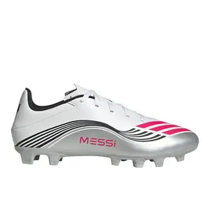 adidas Mens F50 Messi Club Firm GroundMulti Ground Soccer Cleats  - Silver, White
