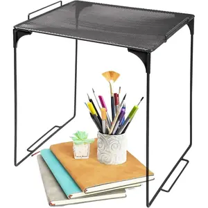 Stackable Extra Tall Locker Organizer Shelf – Metal Storage Rack Fits Standard School Lockers