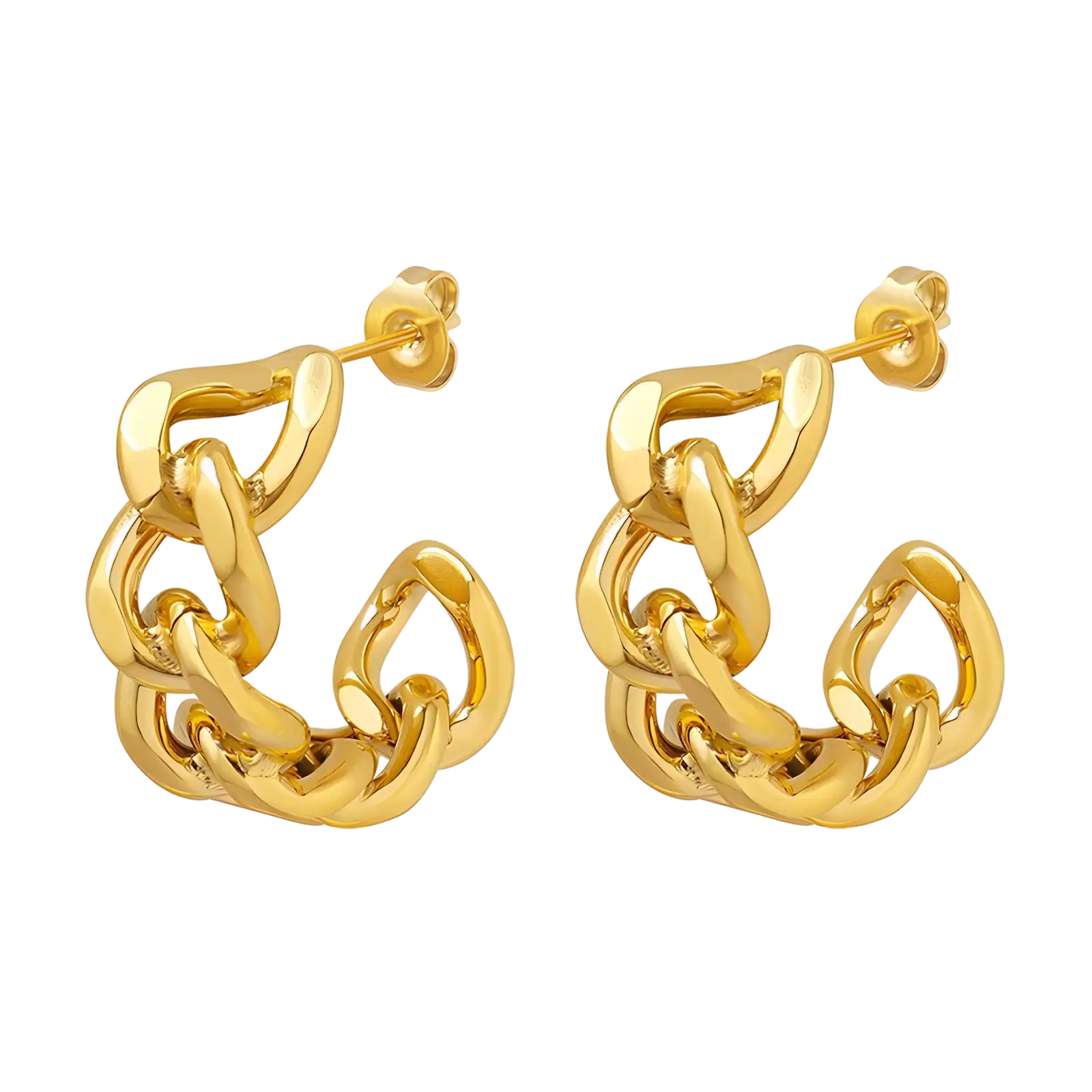 Cable Chain Hoop Earrings