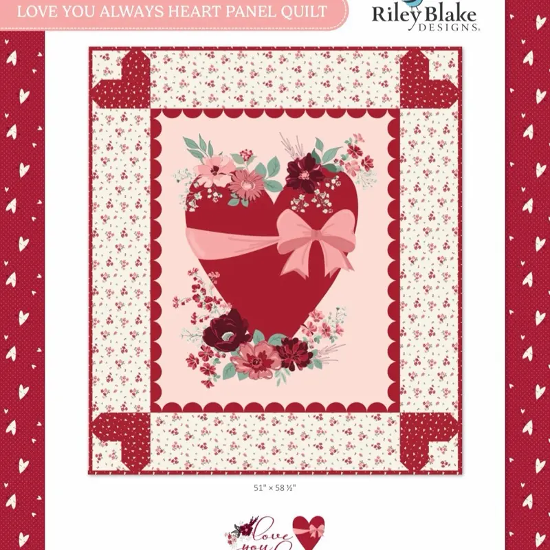 Love You Always Heart Panel Quilt