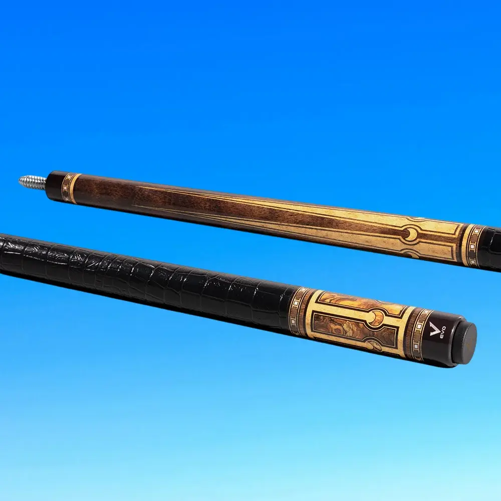 EVO LUNA POOL CUE - GOLDEN CREST - LEATHER WRAP