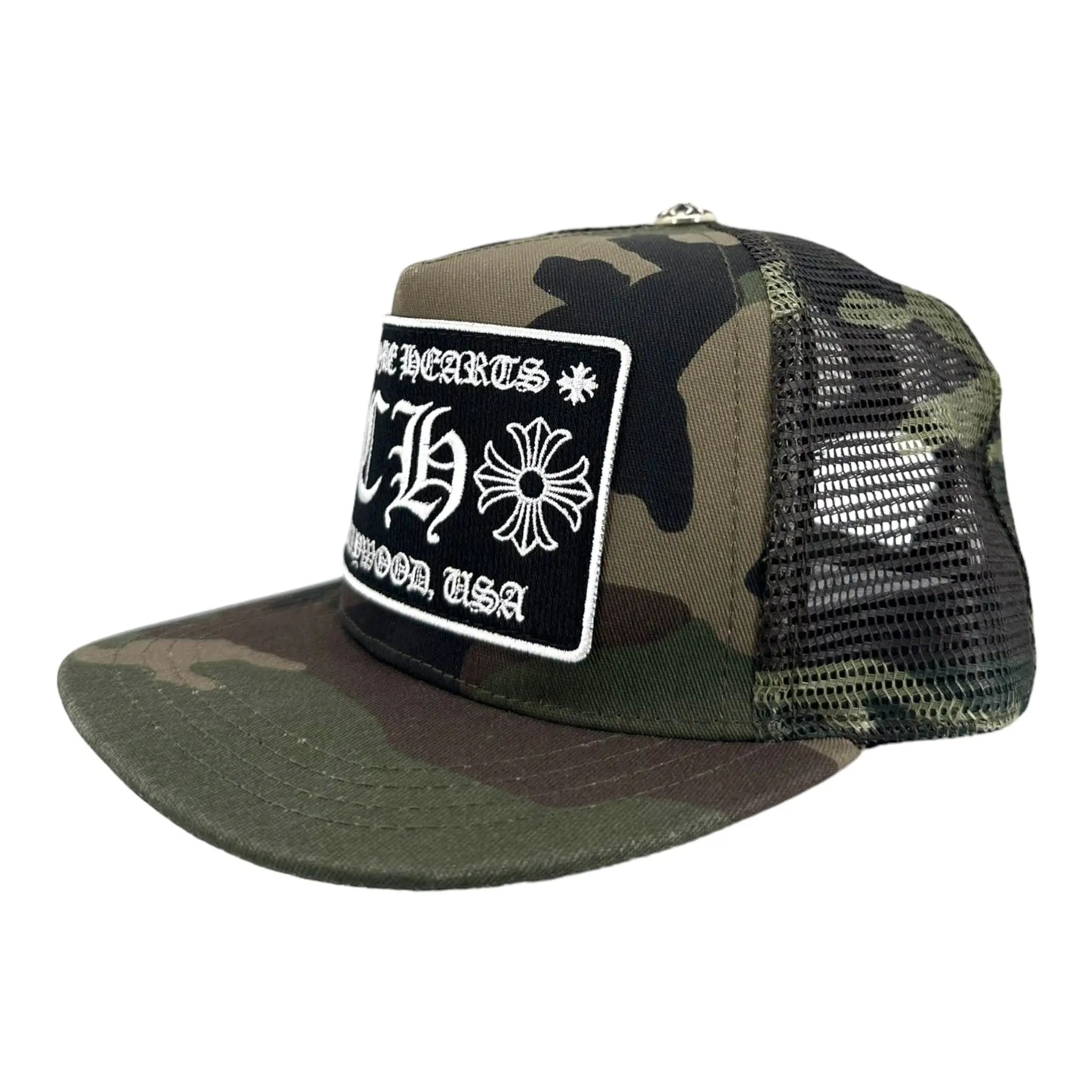 帽子 CH Logo Holly Wood USA. (Camouflage) Chrome Hearts Classic Trucker Hat - Hollywood Exclusive, Camo