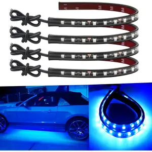 12V Led Light Strip 32CM  Light Strips for   Golf Cart Interior & Exterior Marine Boat Blue Led Strip 12V 5050 18SMD,Pack of 4