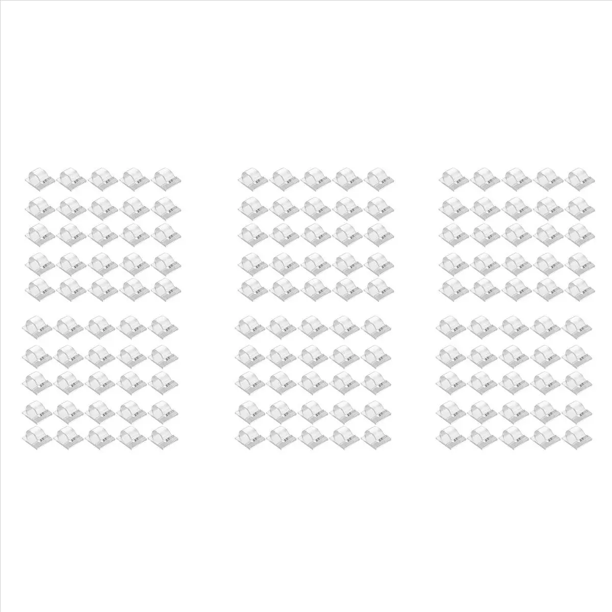 Automotive Exterior Decoration Transparent Solar String Light Clips Pack, 150-Pack Waterproof Adhesive-Backed Hooks for Outdoor Lights