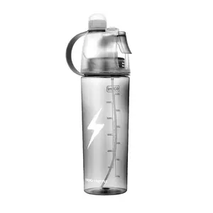 Kids 2-in-1 Mist & Sip 600ml BPA-Free Portable Lightweight Reusable Water Bottle with Carry Strap, for Summer Outdoor Play & Sports Use